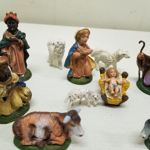12 Pc Fontanini Italy Nativity Figurines Christmas Holiday Decor 4 in - Picture 3 of 7